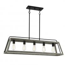 Savoy House Canada 1-8892-5-101 - Hasting 5-Light Linear Chandelier in Noblewood with Iron