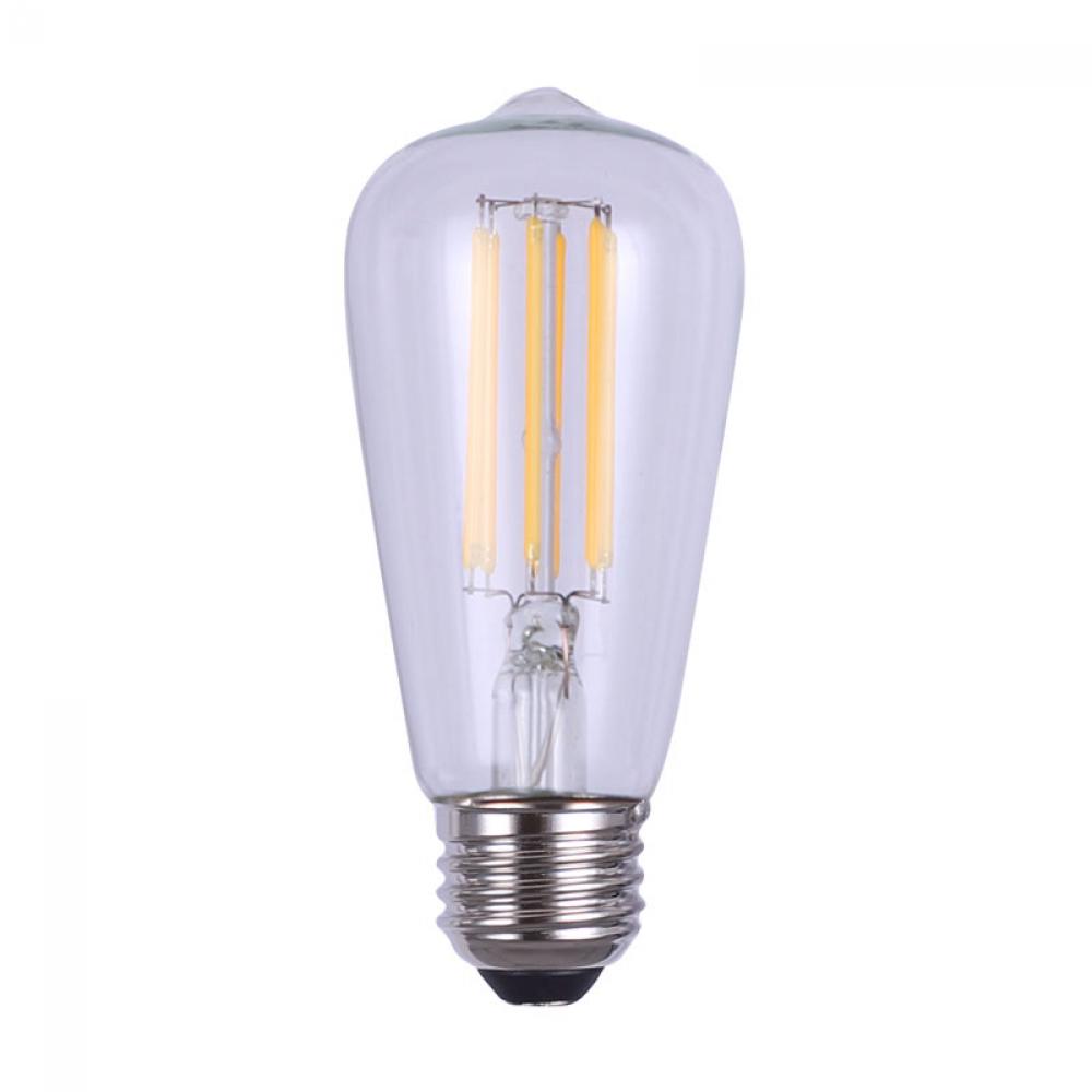 Clear LED bulb, B-LST45-6-48, E26 Socket, 8W ST45 Shape, 3000K, 800 Lumen, 15000 Hours Life Time