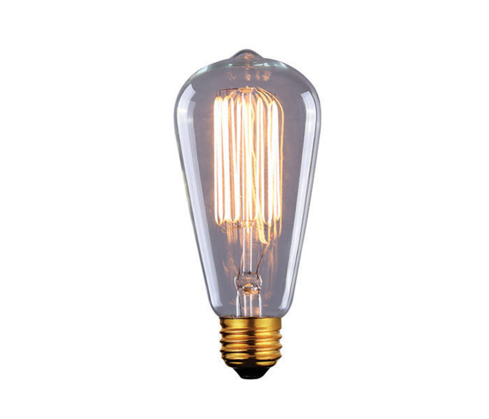 Bulb, Edison Bulbs, 60W E26, Clear Color, ST64 Cone Shape, 2500hours