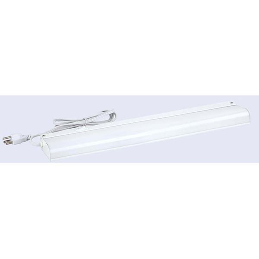 Fluorescent, 22 1/2" Under Cabinet Fluorescent Strip Bar with Cord & Plug, 1 Bulb, 4000K