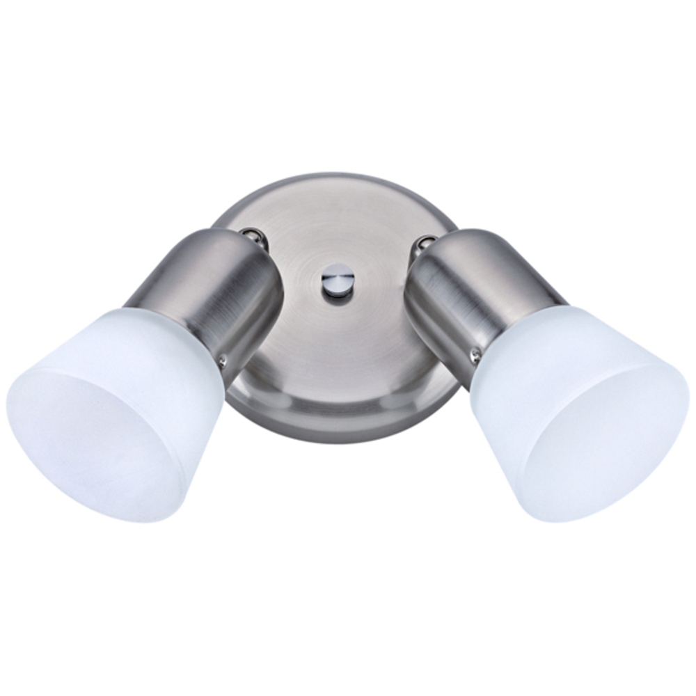 Omni, Double Head Ceiling/Wall, Frosted Glass, 60W A15 or R16