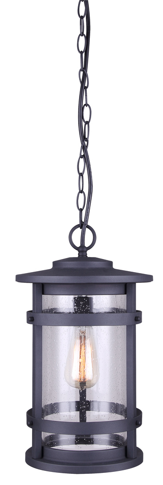 DUFFY, 1 Lt Chain Pendant Outdoor, Seeded Glass, 100W Type A, 9 1/2" W x 16 1/8" H