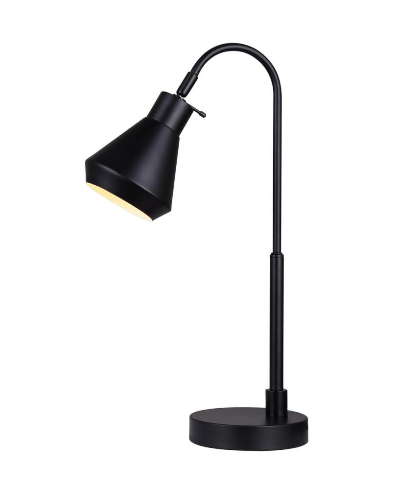 BYCK, ITL1020A21BK, MBK Color, 1 Lt Table Lamp, 40W Type A, On-Off on Cord