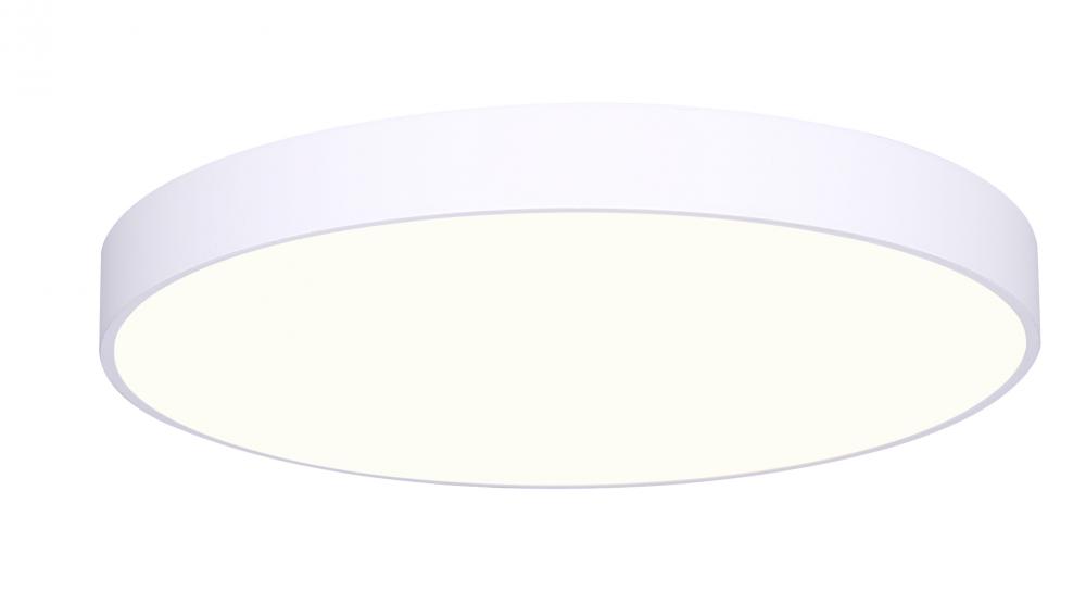 LED Edgeless Light, 9" White, 30W Dimmable, 3000K, 1800 Lumen, Surface Mounted