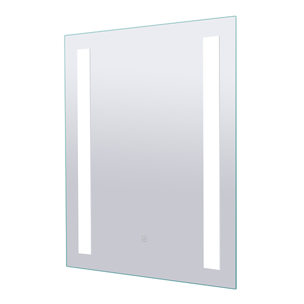 LED Sq. Mirror, 23.6inch W x 31.5inch H, On off Touch Button, 39W, 3000K, 80 CRI