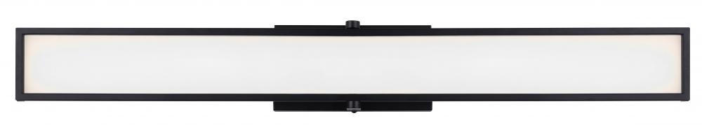 PAX, LVL229A36BK, 36" LED Vanity, Flat Opal Glass, 40W LED (Integrated), Dimmable, 2900Lumens