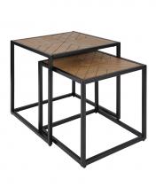 Canarm 203601-01 - Furniture, Birkett, 203601-01, Metal Set 2 Side Tables, 16.5" W x 16.5" H x 16.5