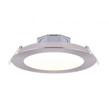 Canarm DL-6-15RR-BN-C - LED Recess Downlight, 6" Brushed Nickel Color Trim, 15W Dimmable, 3000K, 820 Lum