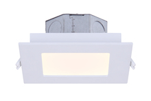 Canarm DL-4-9ER-WH-C - LED Recess Square Downlight, 4" White Color Trim, 9W Dimmable, 3000K, 500 Lumen,
