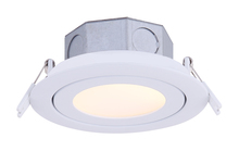 Canarm DL-4-9YC-WH-C - LED Recess Downlight, 4" White Color Gimbal Trim, 9W Dimmable, 3000K, 500 Lumen