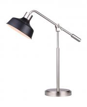 Canarm ITL1055A25BKN - BELLO, ITL1055A25BKN, BN + MBK Color, 1 Lt Table Lamp, 40W Type A, On-Off on Cor