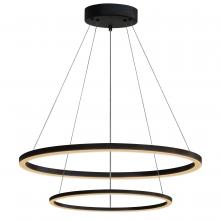 Whitfield CH2204-24BK - LED 24" Dual Ring Chandelier