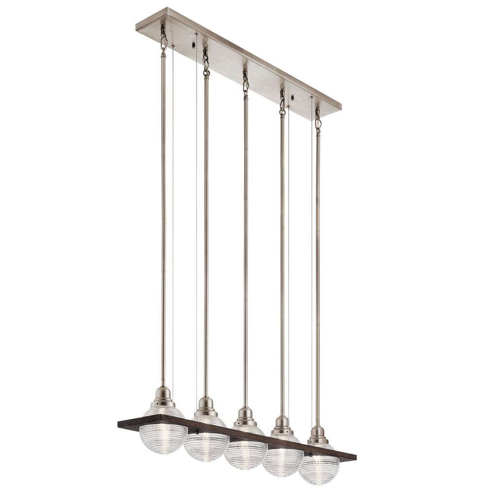 Potomi™ 5 Light Linear Chandelier Classic Pewter