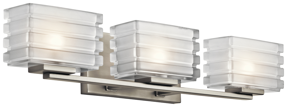 Bazely™ 3 Light Halogen Wall Sconce Brushed Nickel