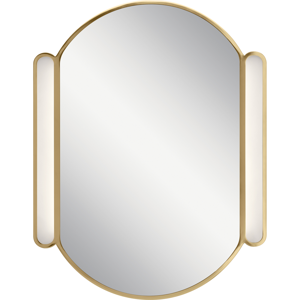Phaelan 30" LED Oval Mirror Champagne Gold