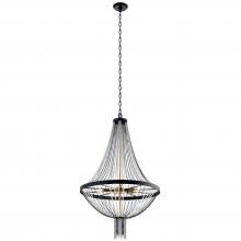 Kichler 52047BKT - Alexia 39.5" 5 Light Chandelier with Crystal Beads in Textured Black