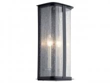 Kichler 59092DBK - Timmin™ 18" 1 Light Wall Light with Clear Seeded Glass and Distressed Black