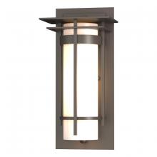 Hubbardton Forge - Canada 305992-SKT-77-GG0066 - Banded with Top Plate Small Outdoor Sconce