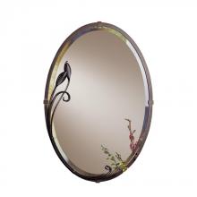 Hubbardton Forge - Canada 710014-10 - Beveled Oval Mirror with Leaf