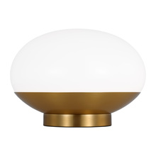 Visual Comfort & Co. Studio Collection ET1471BBS1 - Lune mid-century indoor dimmable 1-light accent lamp in a burnished brass finish with a milk white g