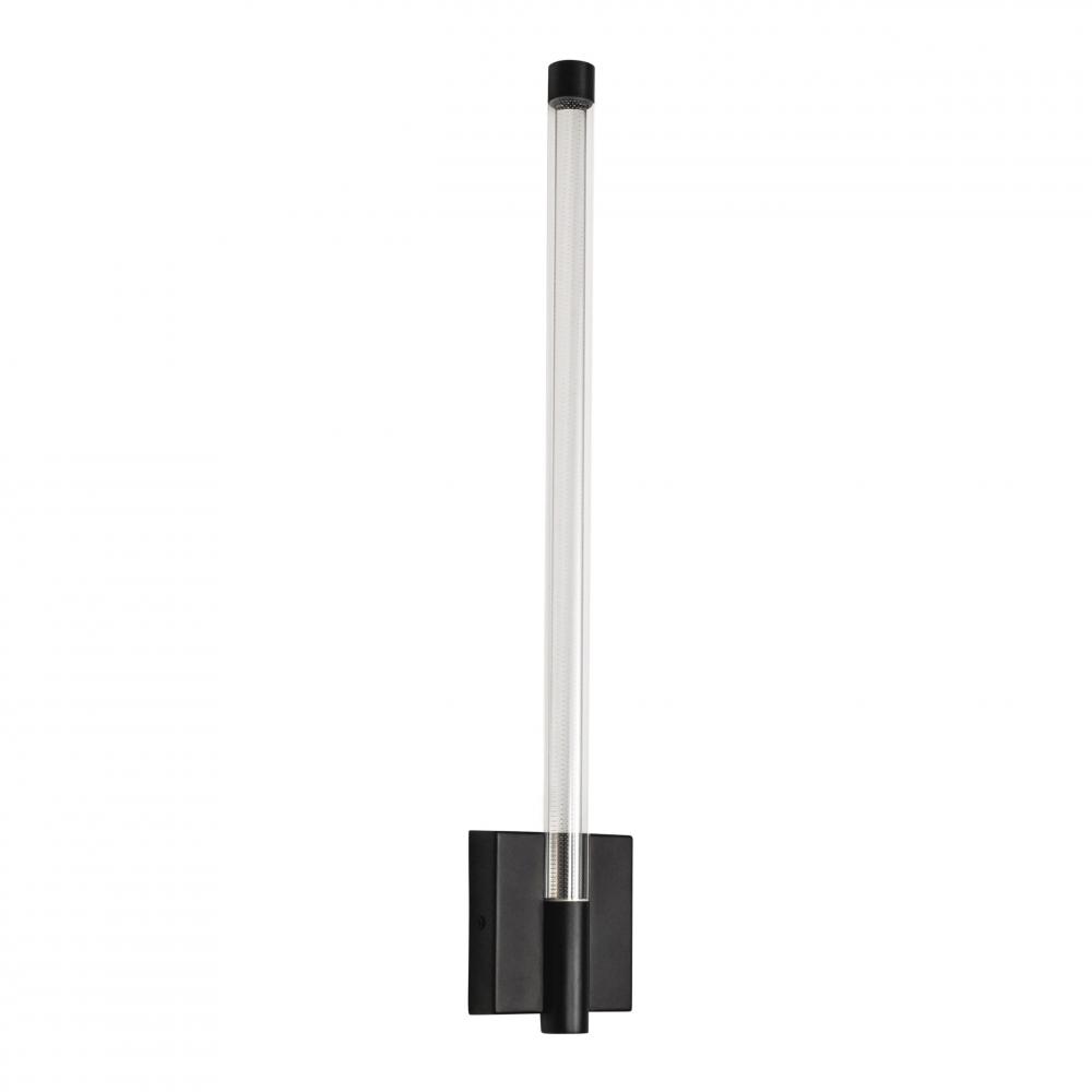 Saskia - LED 21 Wall Sconce In Black with Clear Glass and Clear Acrylic