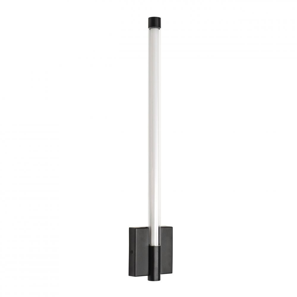 Saskia - LED 21 Wall Sconce In Black with Clear Glass and Opal Acrylic