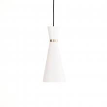 Russell Lighting PD1171/MWSG - Konic - 1 14" Light Pendant in Matte White and Soft Gold