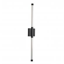 Russell Lighting WL7012/BK/OP - Saskia - LED 2 Light 31 1/2 Wall Sconce In Black with Clear Glass and Opal Acrylic