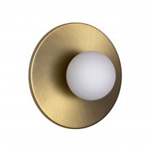 Russell Lighting WL7072/SG - Playa- 1 Light Wall Light In Soft Gold with Opal Glass