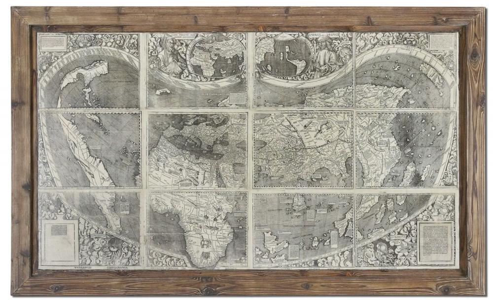 Uttermost Treasure Map Framed Art