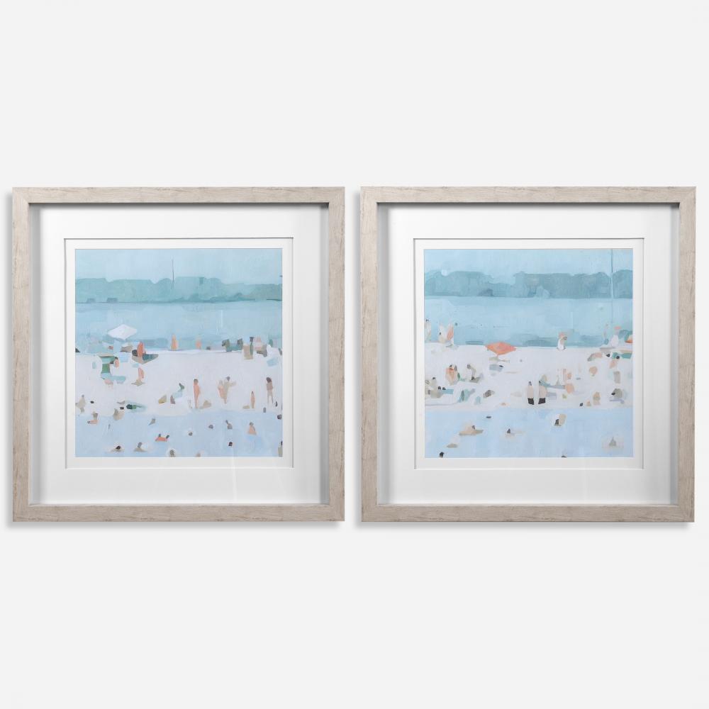 Uttermost Sea Glass Sandbar Framed Prints, Set/2