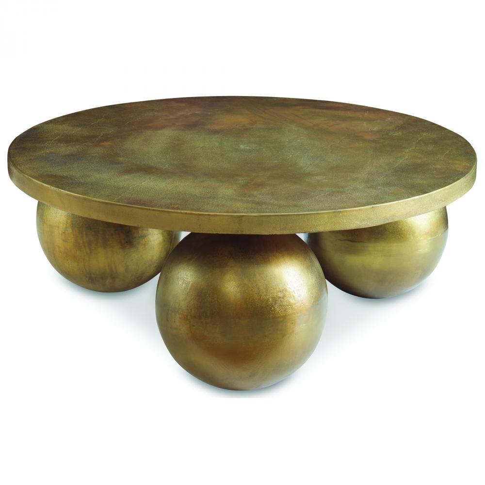 Uttermost Triplet Antique Brass Coffee Table