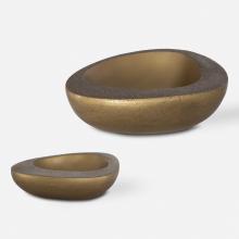 Uttermost 18081 - Uttermost Ovate Brass Bowls, Set of 2