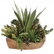 Uttermost 60119 - Uttermost Salar Succulents In Teak Bowl