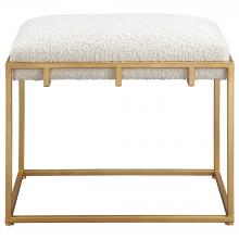Uttermost 23663 - Uttermost Paradox Small Gold & White Shearling Bench