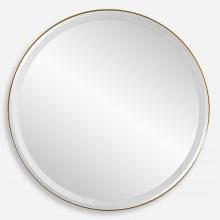 Uttermost 09947 - Uttermost Crofton Lighted Brass Round Mirror