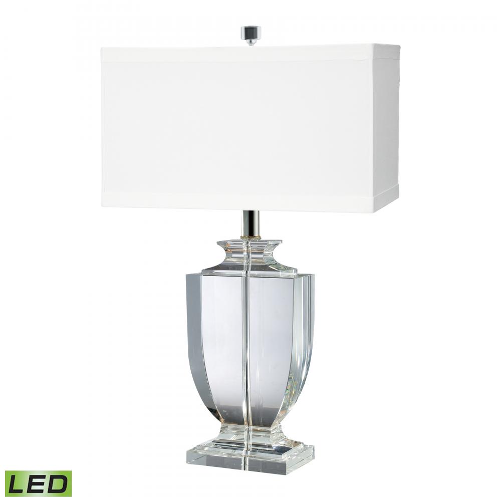 Crystal 27'' High 1-Light Table Lamp - Clear - Includes LED Bulb