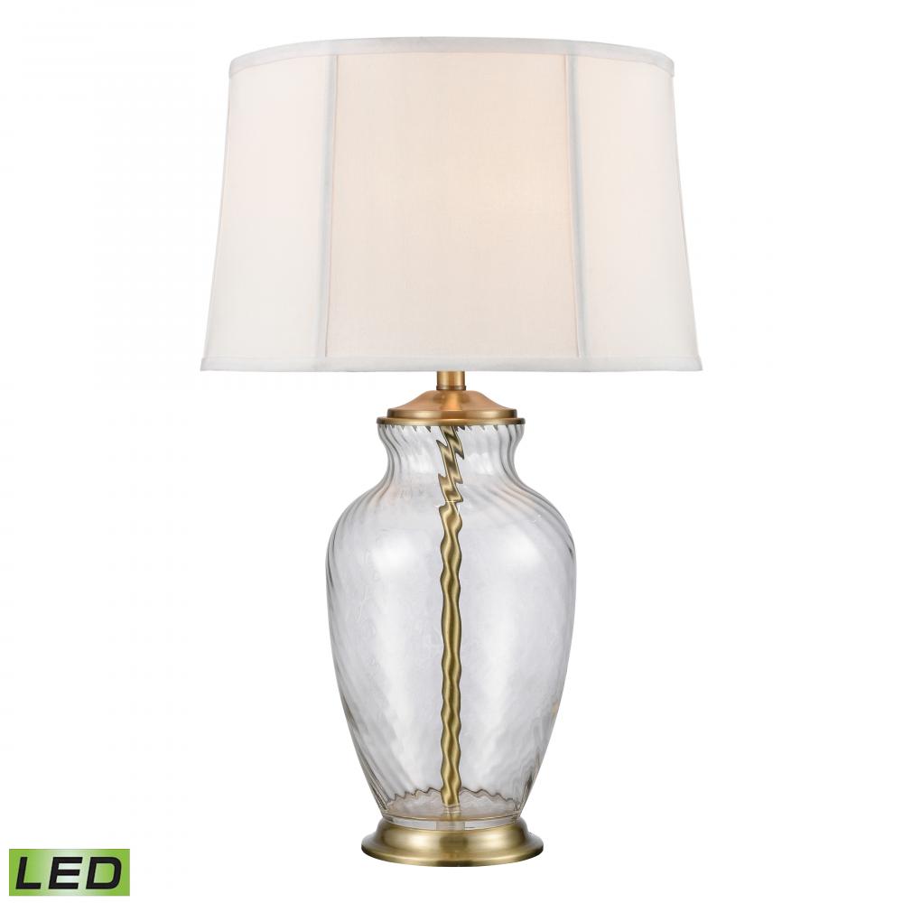 Remmy 28'' High 1-Light Table Lamp - Antique Brass - Includes LED Bulb