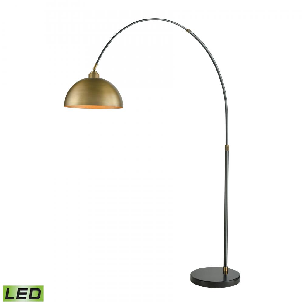 Magnus 76'' High 1-Light Floor Lamp - Aged Brass - Includes LED Bulb