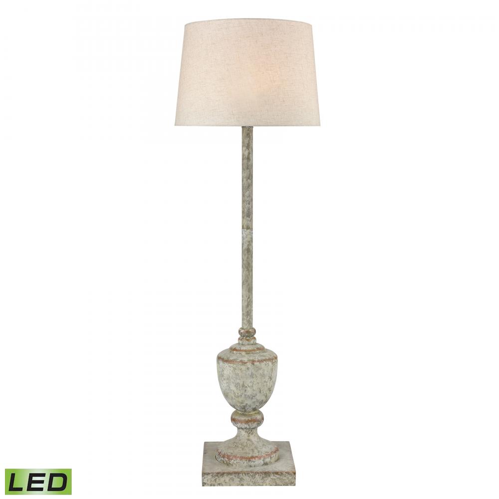 Regus 51'' High 1-Light Outdoor Floor Lamp - Antique Gray - Includes LED Bulb