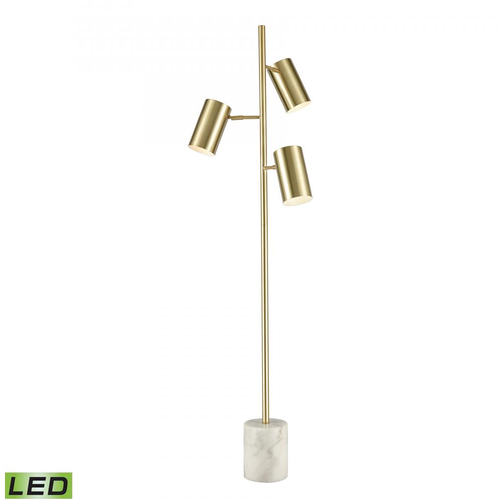 Dien 64'' High 3-Light Floor Lamp - Honey Brass - Includes LED Bulbs