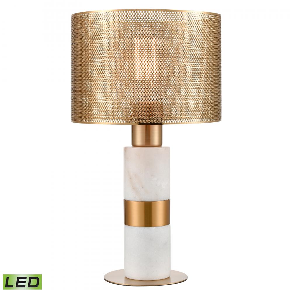 Sureshot 15'' High 1-Light Table Lamp - Aged Brass - Includes LED Bulb