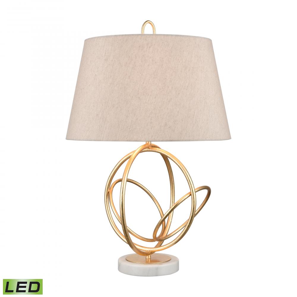 Morely 26'' High 1-Light Table Lamp - Gold Leaf - Includes LED Bulb