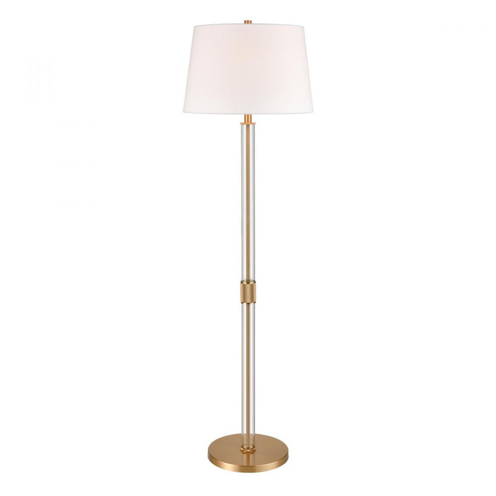 Roseden Court 62'' High 1-Light Floor Lamp - Aged Brass