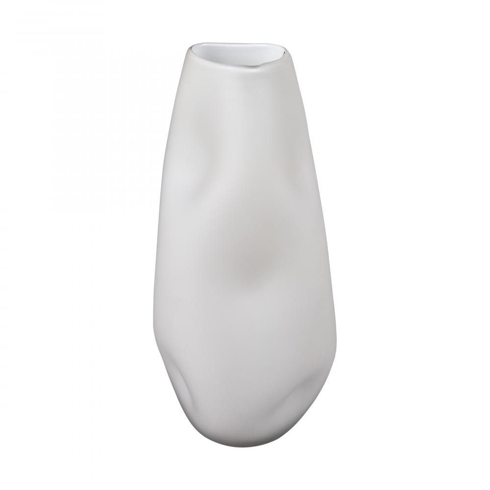 Dent Vase - Small White