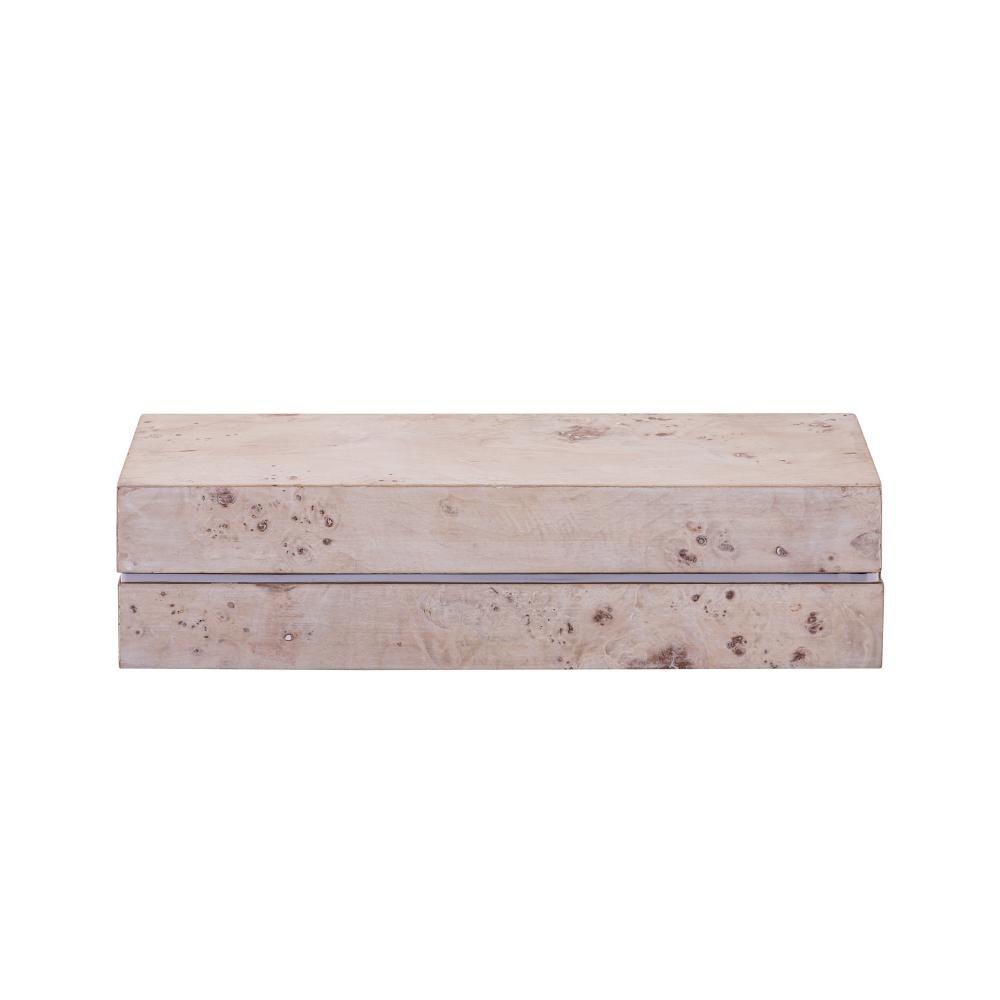 Salem Box - Long White Burl Wood
