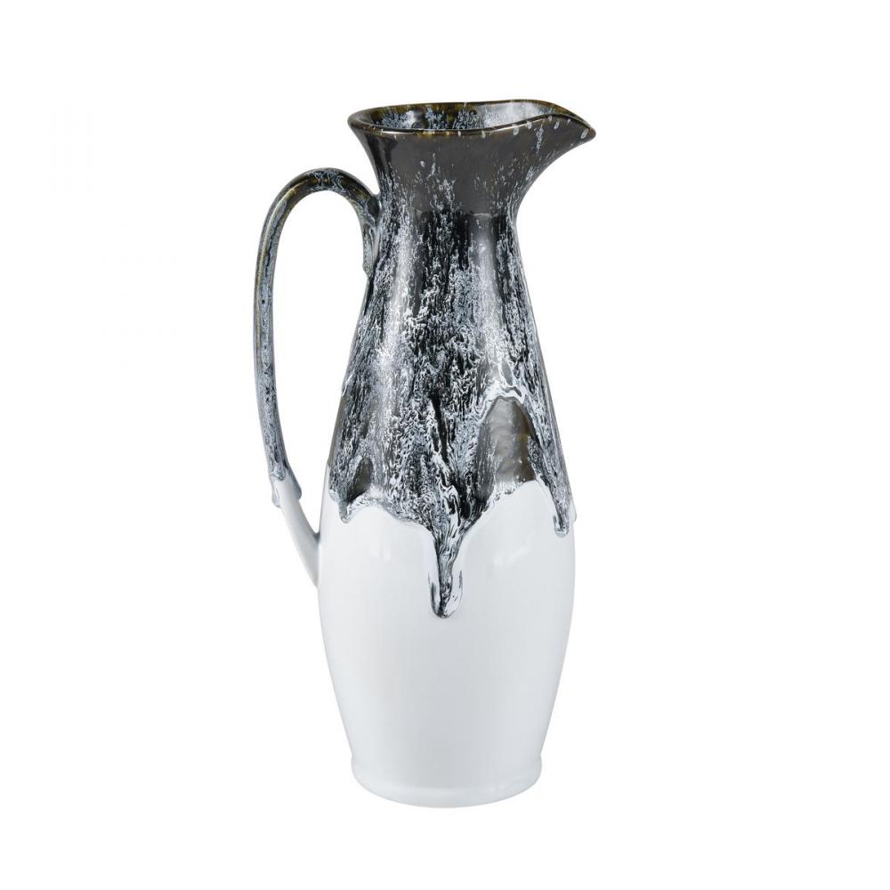 Gallemore Pitcher - Black and White Glazed (2 pack)