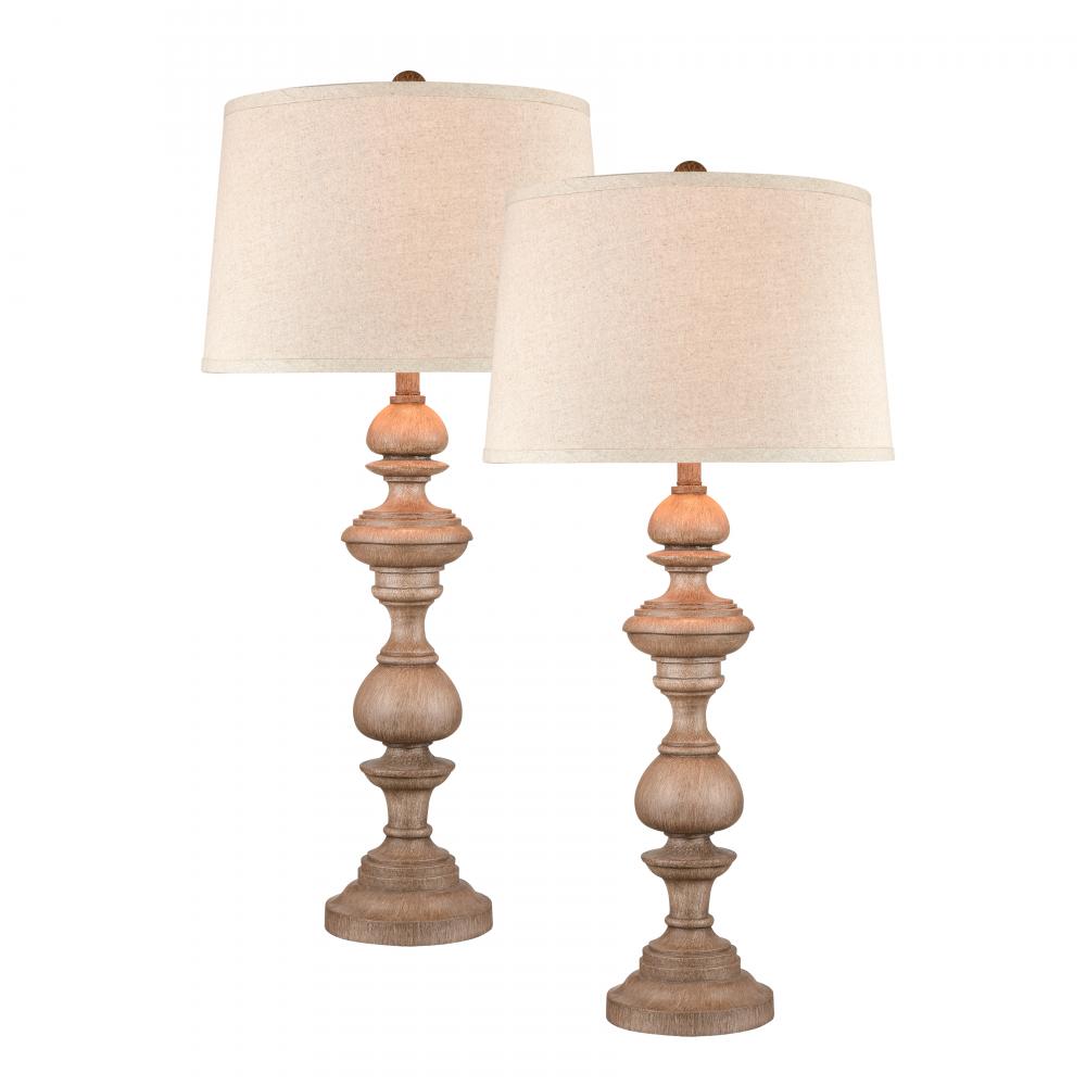 Copperas Cove 36'' High 1-Light Table Lamp - Set of 2 Washed Oak