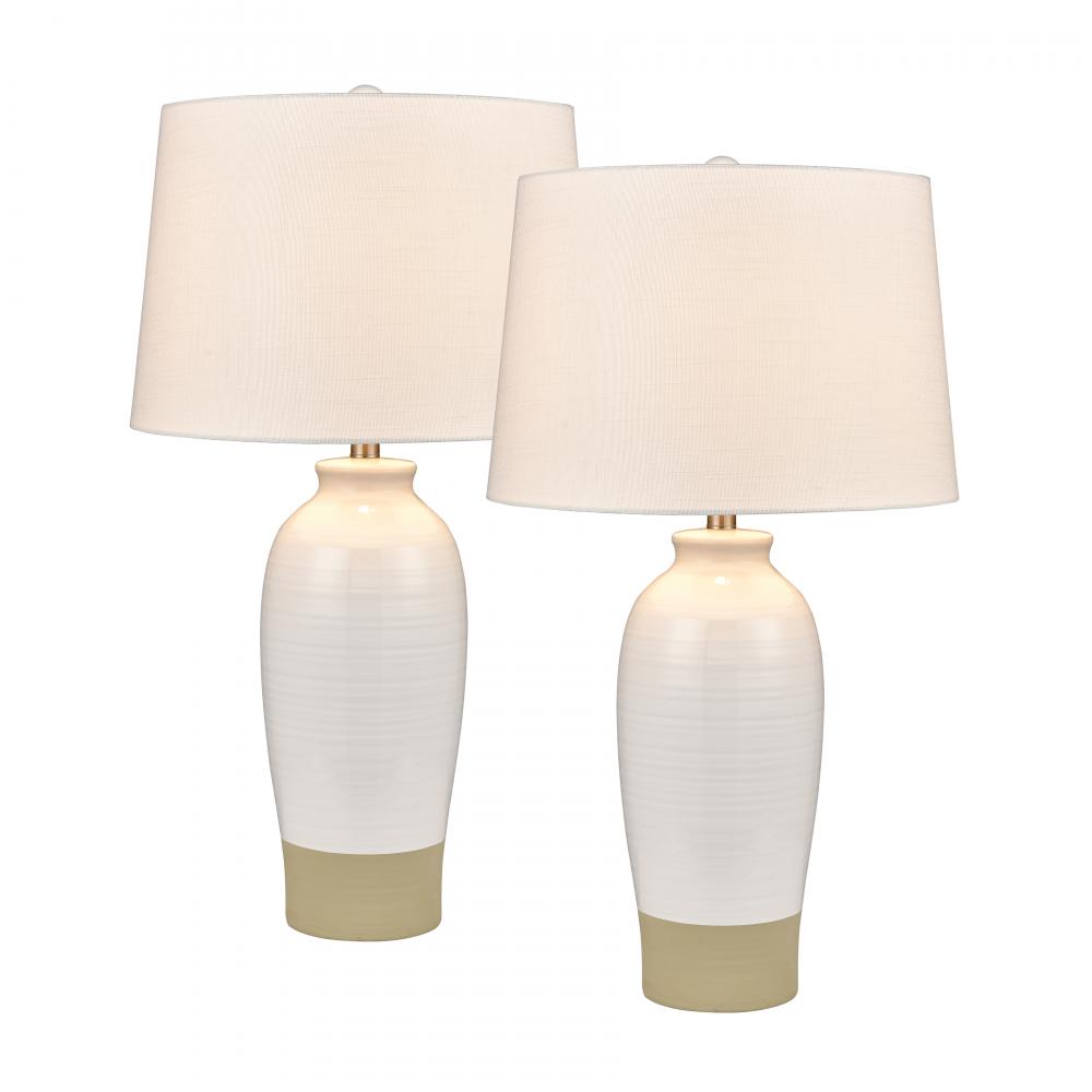 Peli 29'' High 1-Light Table Lamp - Set of 2 White