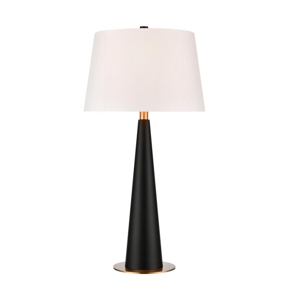 Case In Point 35'' High 1-Light Table Lamp - Matte Black